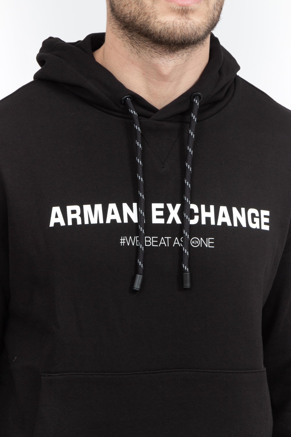 Armani Exchange Erkek Kapüşonlu Sweatshirt Siyah