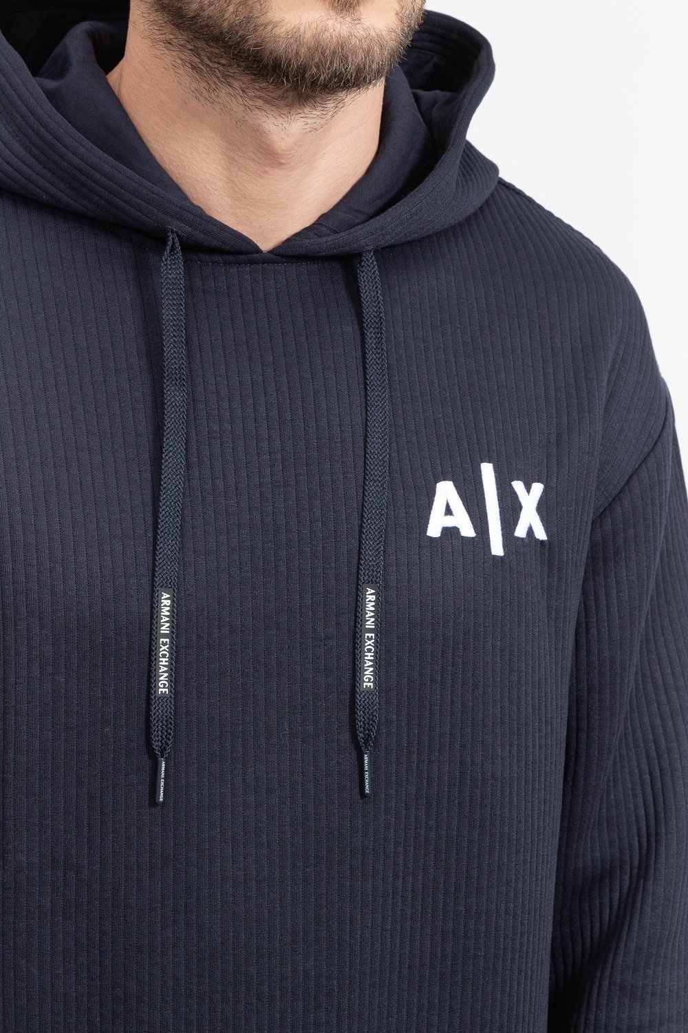 Armani Exchange Erkek Kapüşonlu Sweatshirt Lacivert