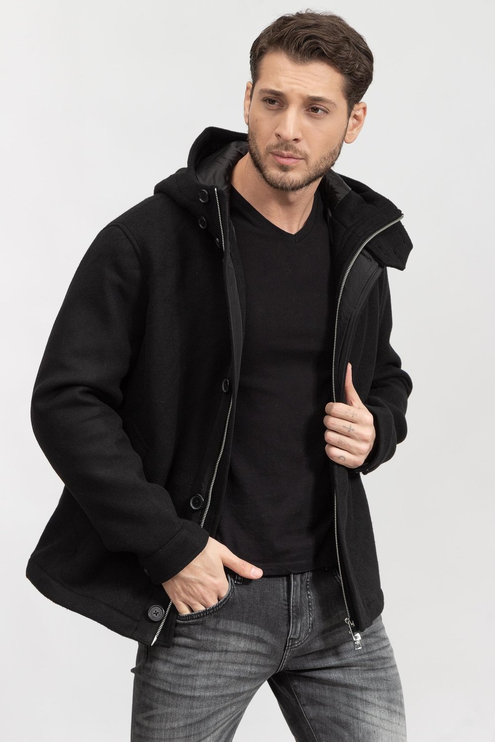 Armani Exchange Erkek Mont Siyah