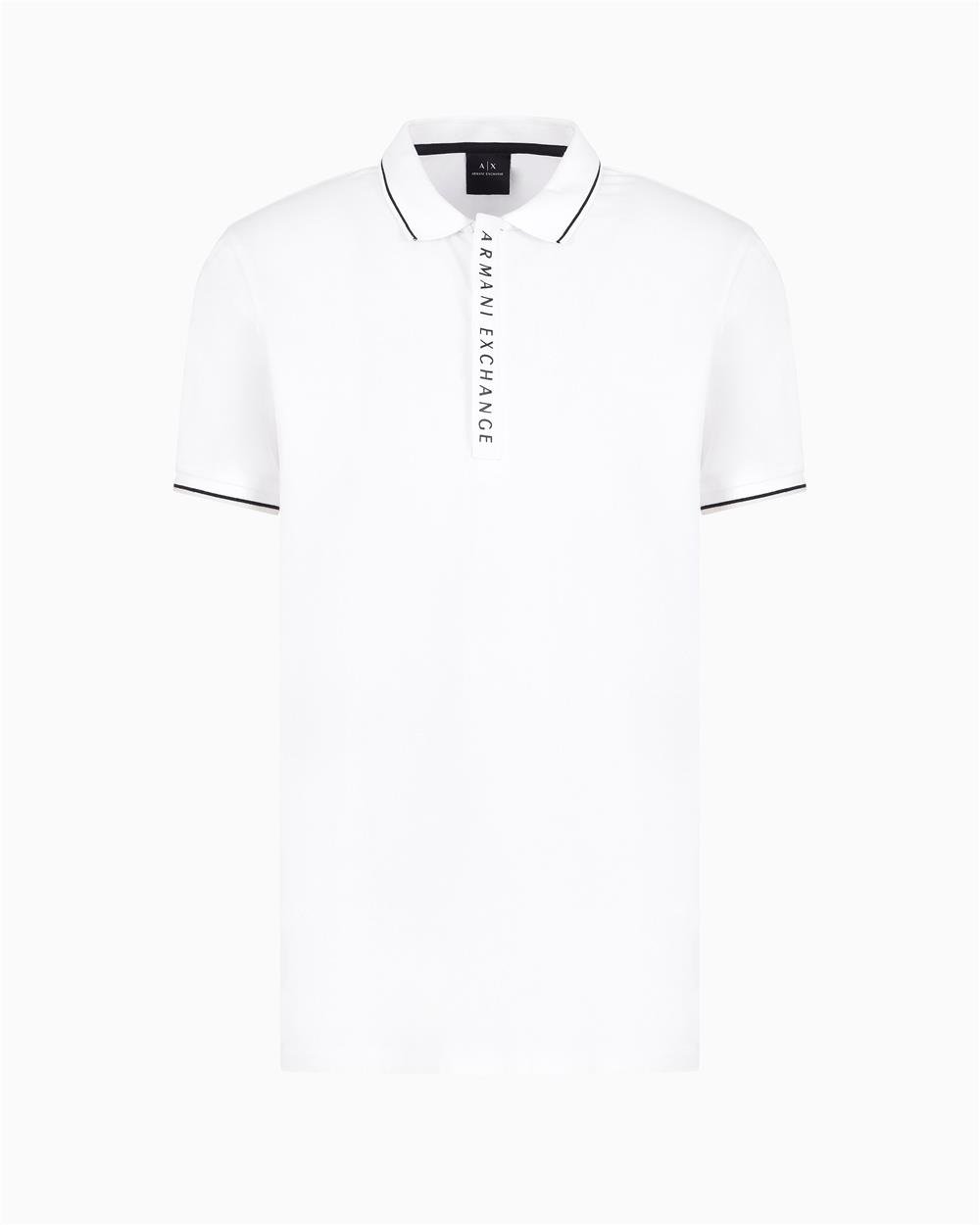 Armani Exchange Erkek Polo Yaka T-Shirt Beyaz