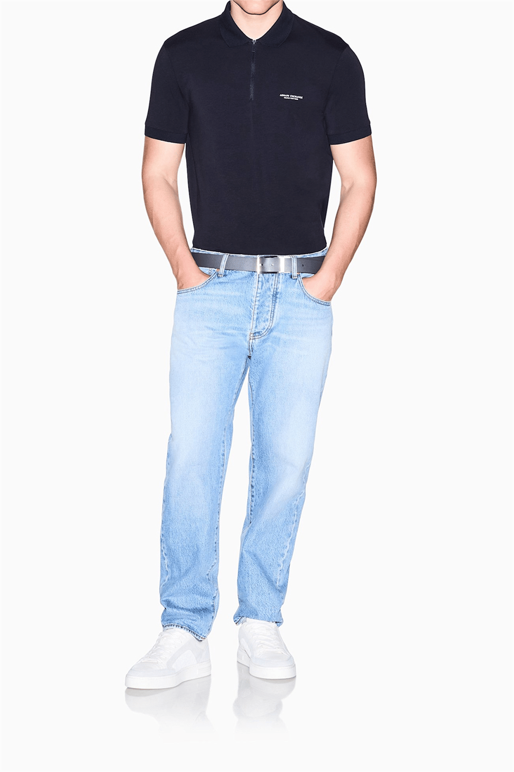 Armani Exchange Erkek Polo Yaka T-Shirt Lacivert