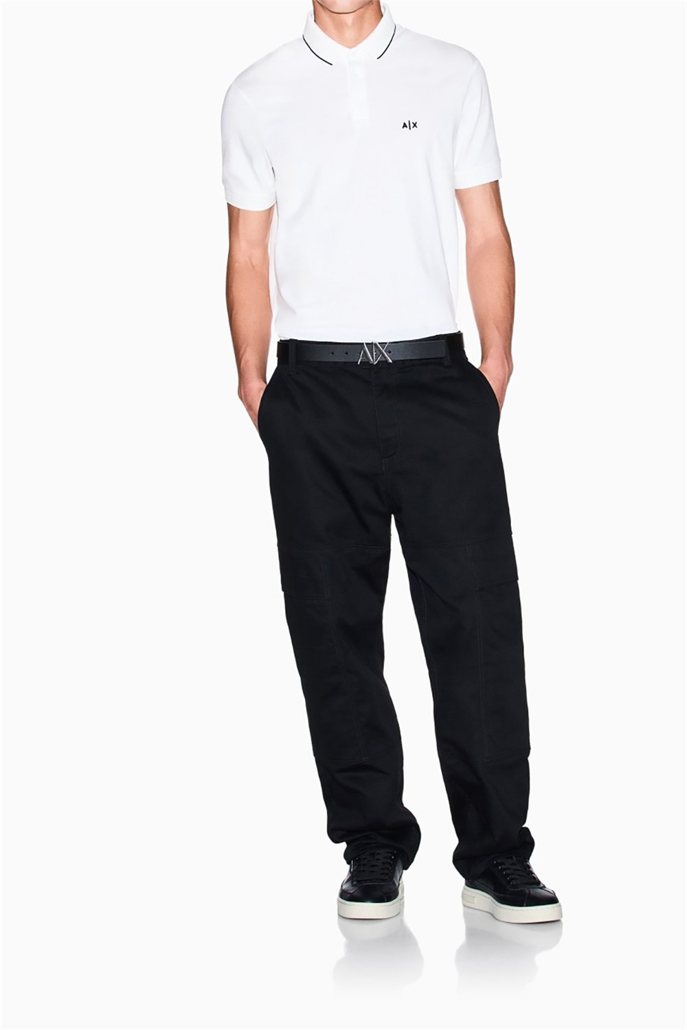 Armani Exchange Erkek Polo Yaka T-Shirt Beyaz