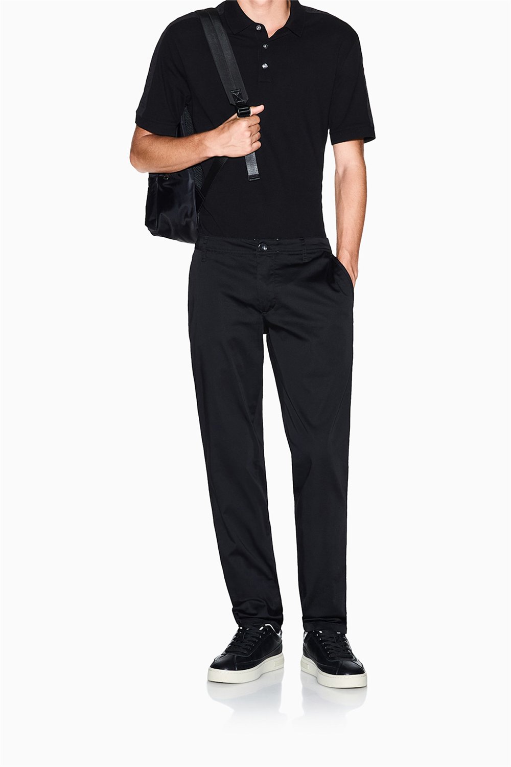Armani Exchange Erkek Polo Yaka T-Shirt Siyah