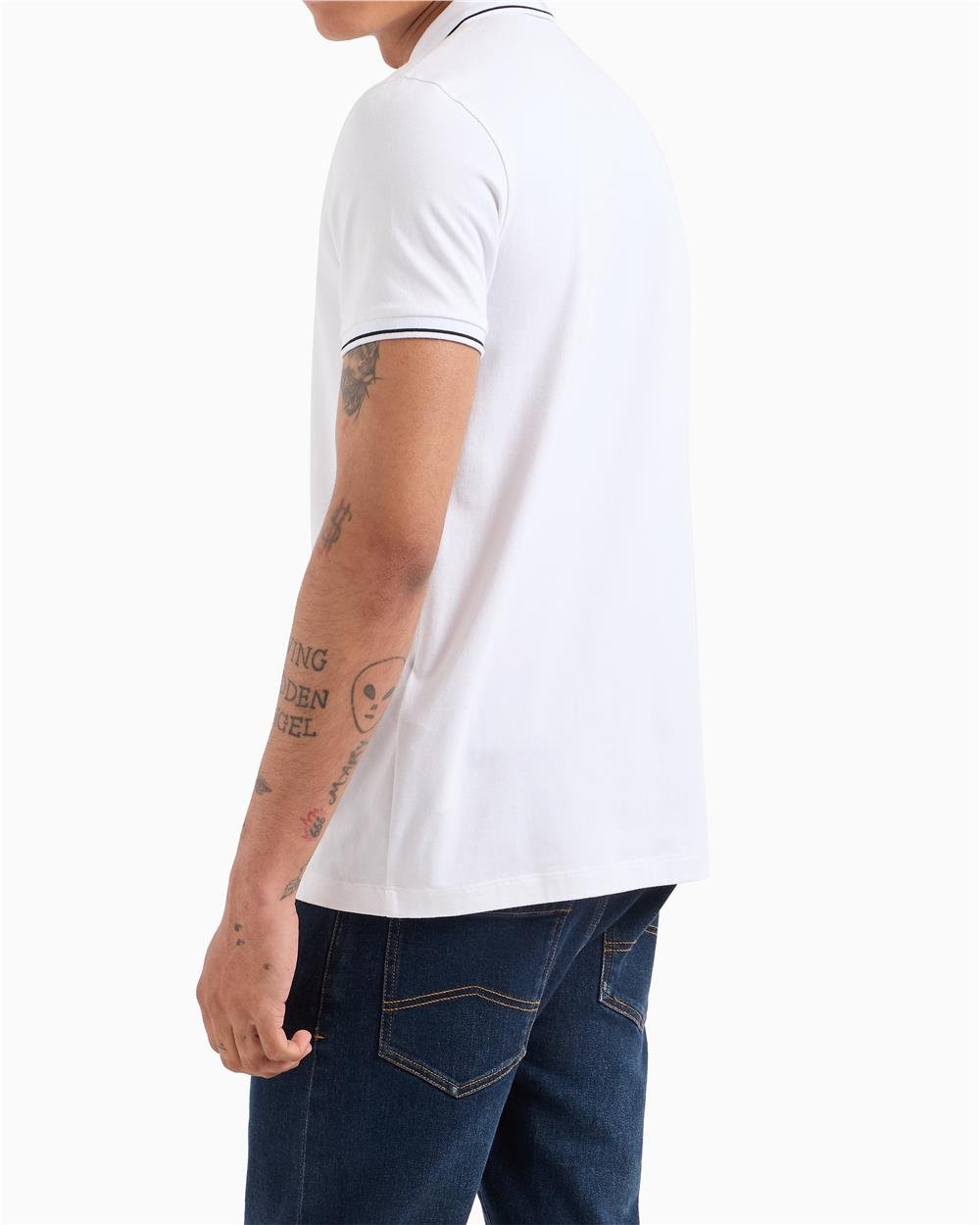 Armani Exchange Erkek Polo Yaka T-Shirt Beyaz
