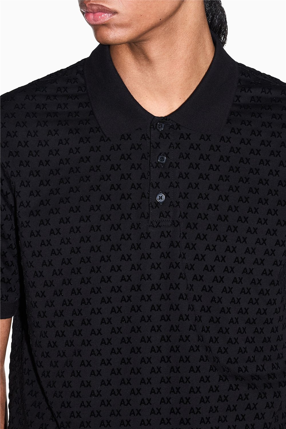Armani Exchange Erkek Polo Yaka T-Shirt Siyah