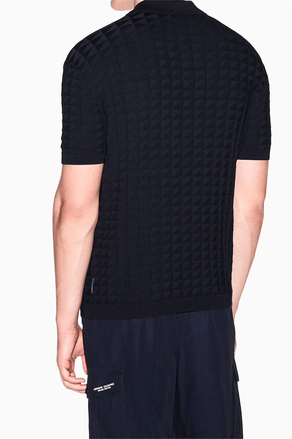 Armani Exchange Erkek Polo Yaka Triko Lacivert