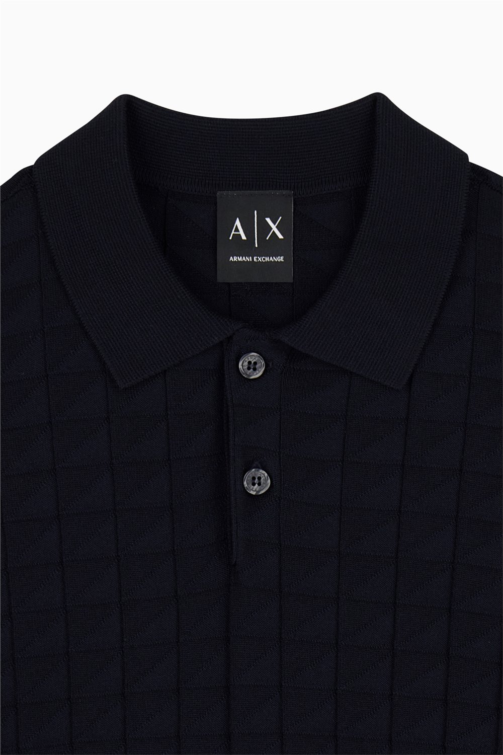 Armani Exchange Erkek Polo Yaka Triko Lacivert