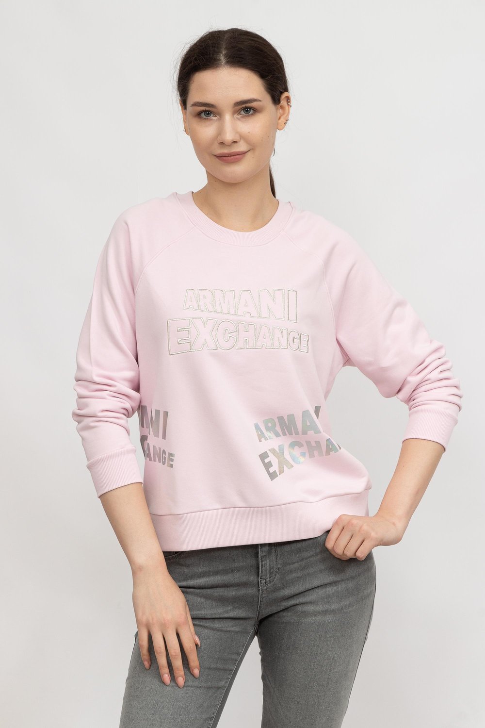 Armani Exchange Kadın Bisiklet Yaka Sweatshirt Çok Renkli