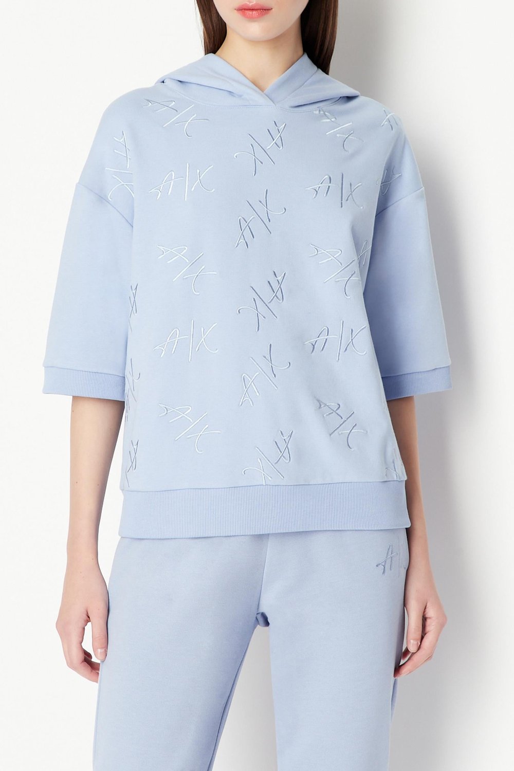 Armani Exchange Kadın Kapüşonlu Sweatshirt Gri