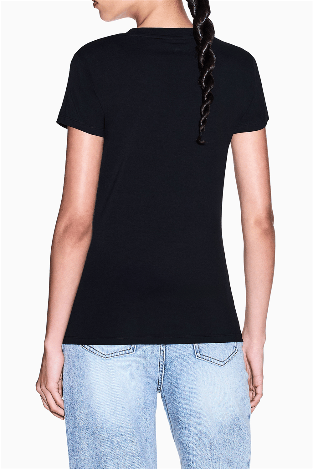 Armani Exchange Kadın Bisiklet Yaka T-Shirt Siyah