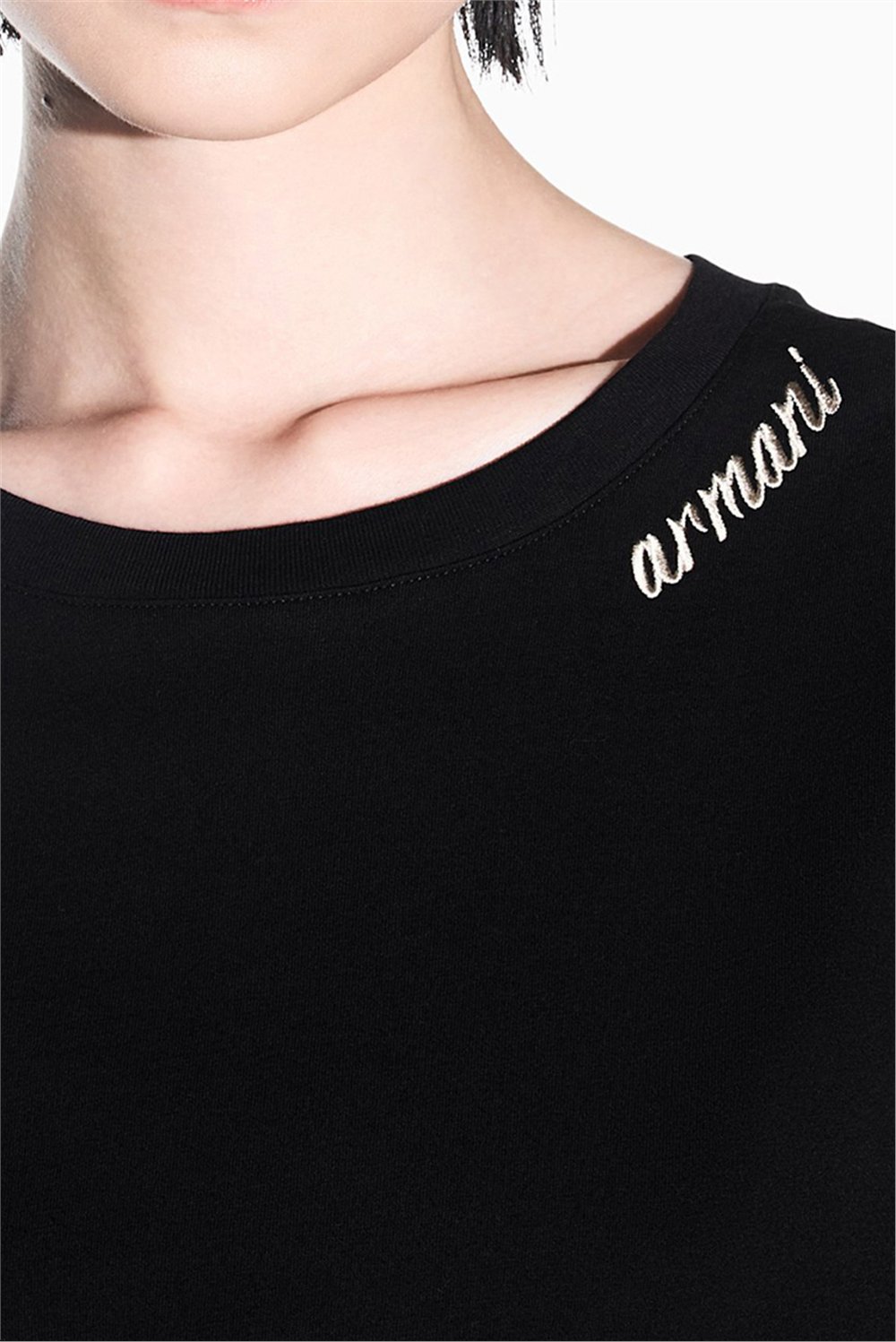 Armani Exchange Kadın Bisiklet Yaka T-Shirt Siyah