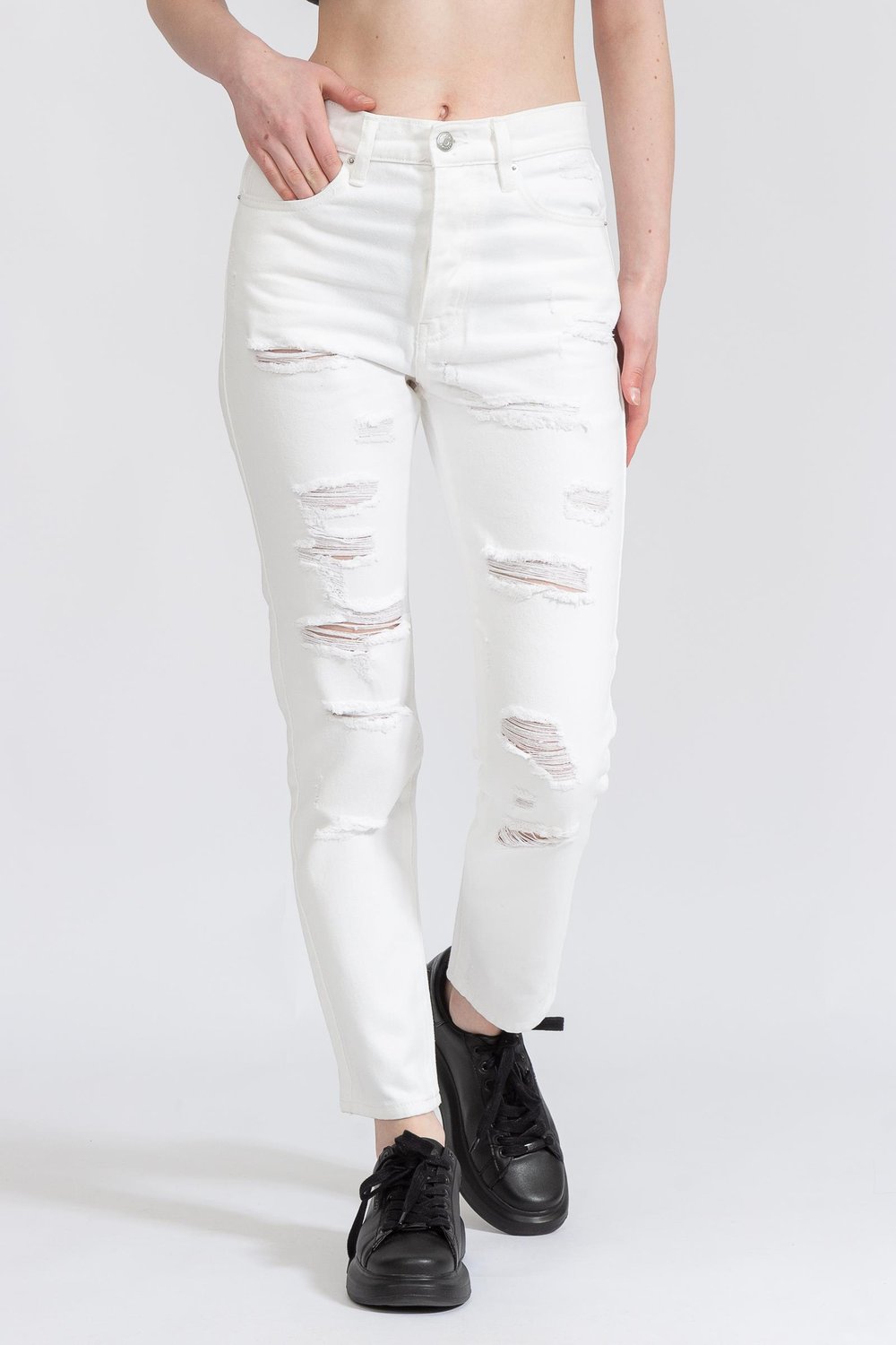 Armani Exchange Kadın Jean Pantolon Beyaz