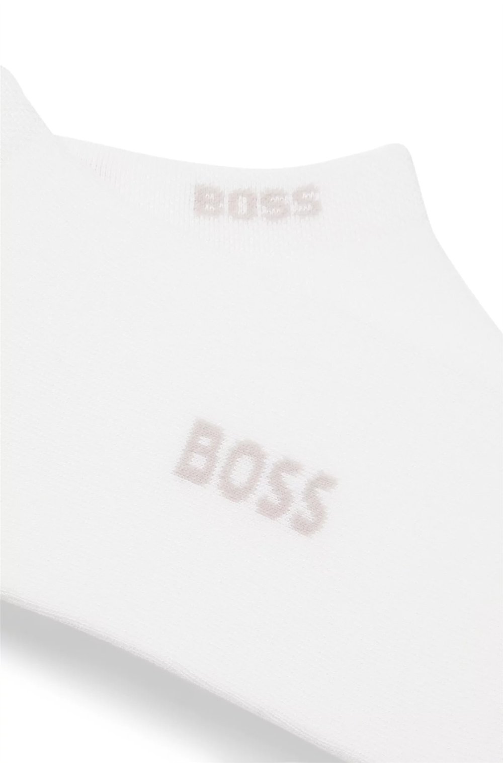 BOSS 2P As Logo Bamboo Erkek 2li Çorap Beyaz