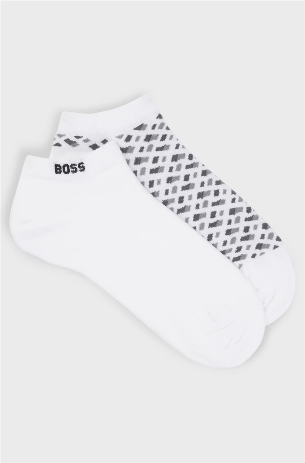 BOSS 2P As Monogram Cc Erkek 2li Çorap Beyaz