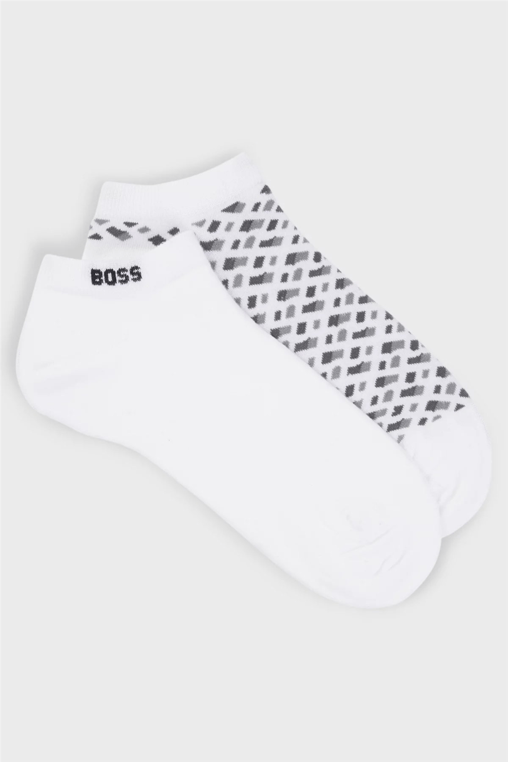 BOSS 2P As Monogram Cc Erkek 2li Çorap Beyaz