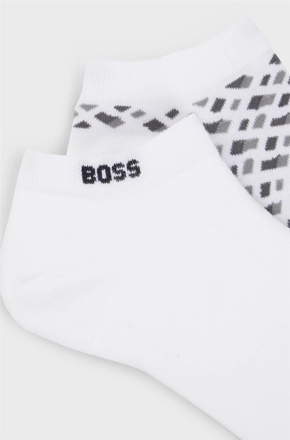 BOSS 2P As Monogram Cc Erkek 2li Çorap Beyaz