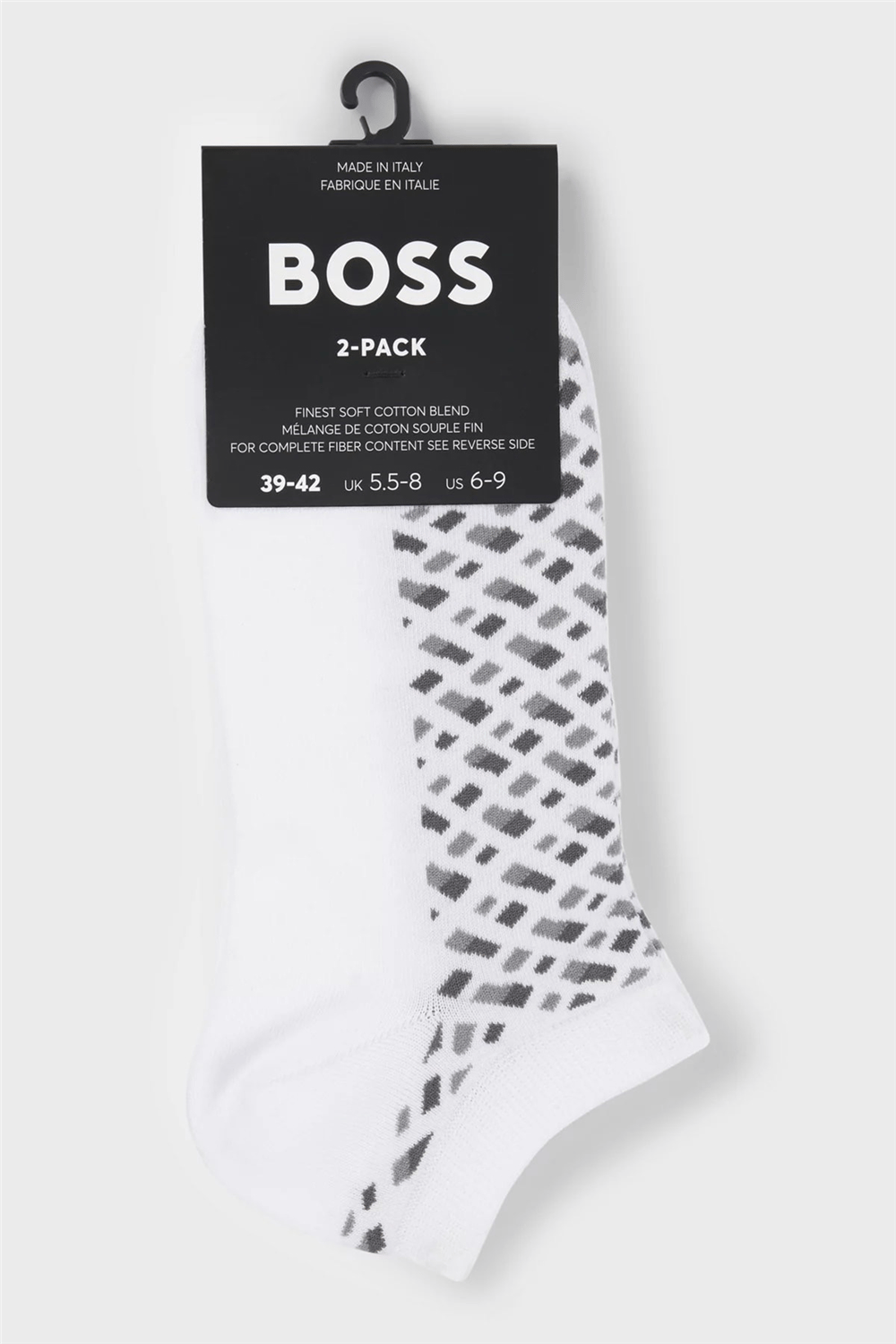 BOSS 2P As Monogram Cc Erkek 2li Çorap Beyaz
