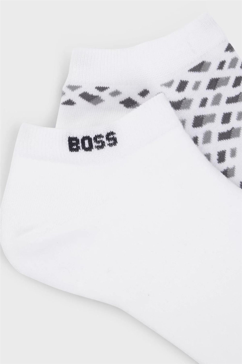 BOSS 2P As Monogram Cc Erkek 2li Çorap Beyaz