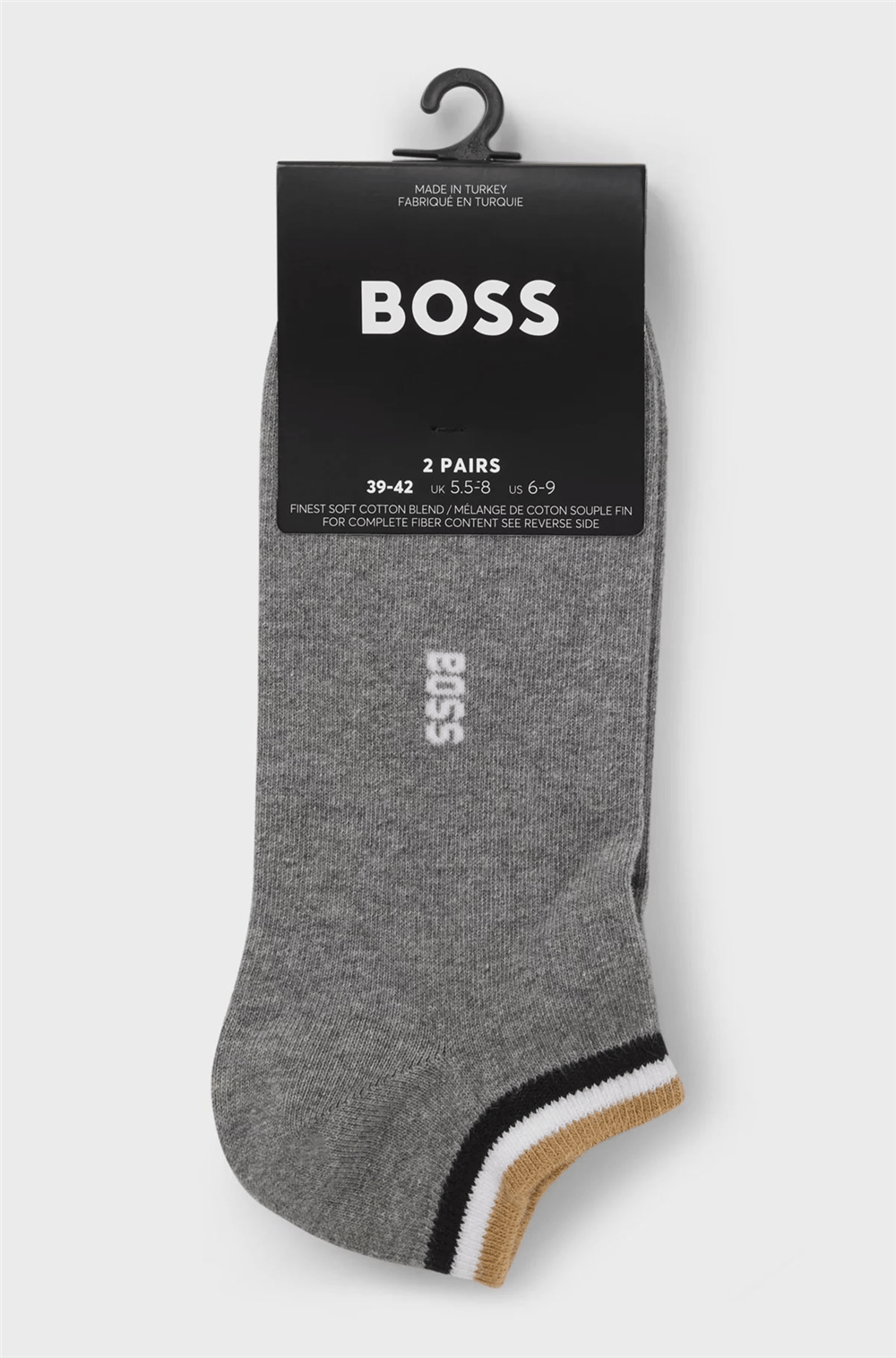 Boss 2P As Uni Stripe Cc Erkek 2li Çorap Gümüş