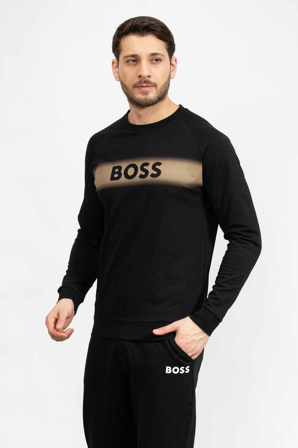 Boss Authentic Erkek Pijama Üstü Siyah
