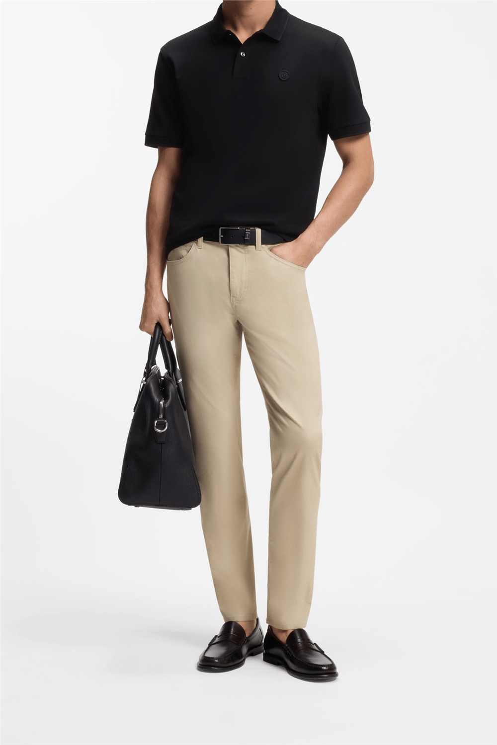 Boss C Parris 98 Erkek Polo Yaka T-Shirt Siyah