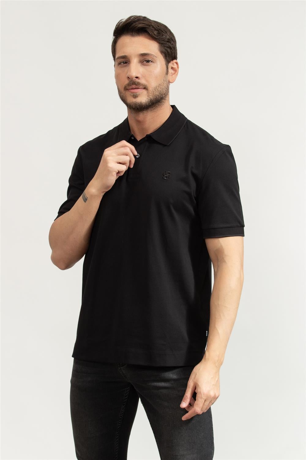 Boss C-Parris 116 Erkek Polo Yaka T-Shirt Siyah