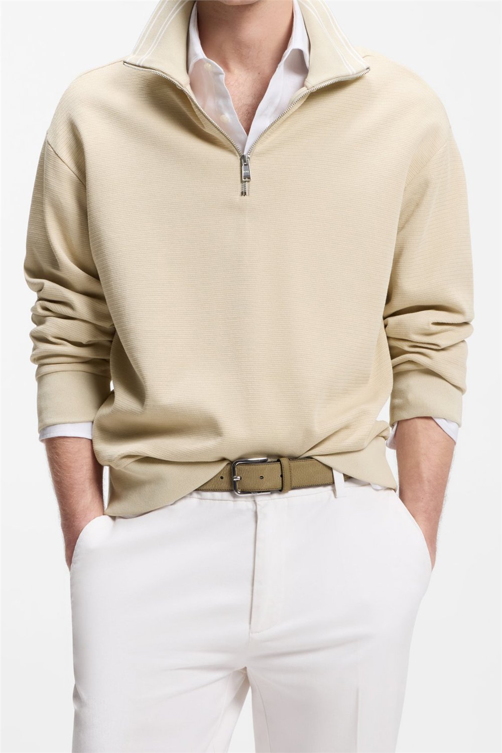Boss C Seidler 47 Erkek Fermuarlı Sweatshirt