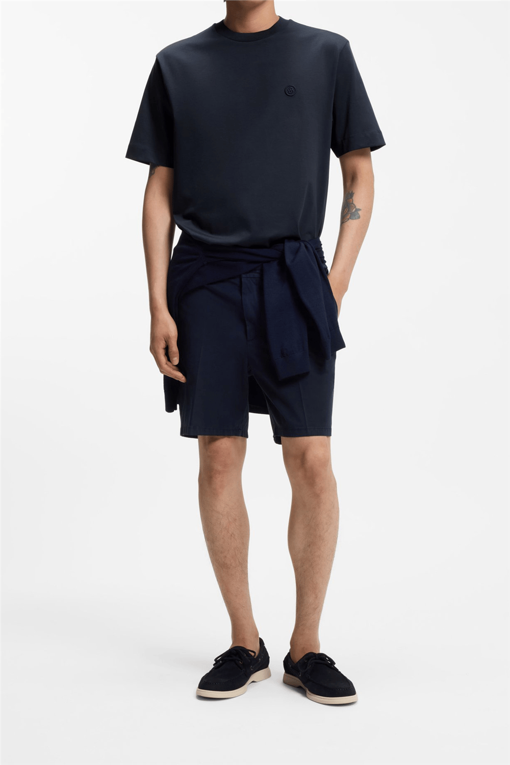 Boss C Tames 98 Erkek Bisiklet Yaka T-Shirt Mavi