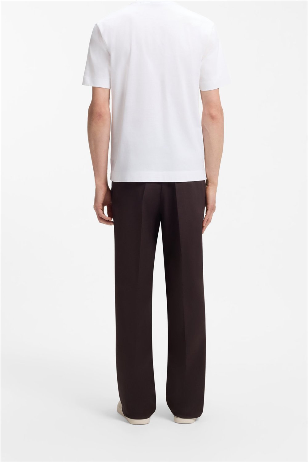 Boss C Tames 98 Erkek Bisiklet Yaka T-Shirt Beyaz