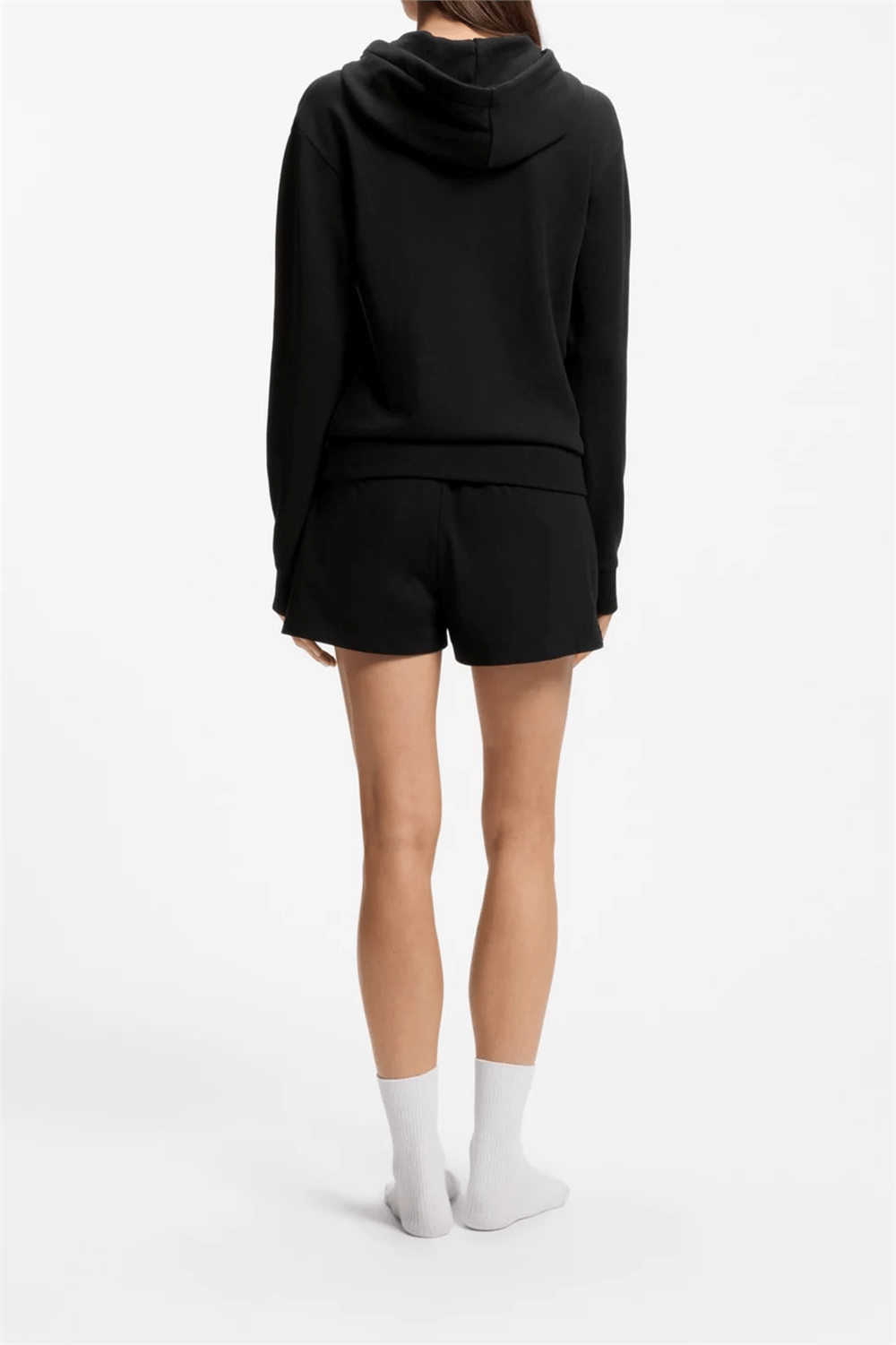 Boss CP Stripe Hoodie Kadın Kapüşonlu Sweatshirt Siyah
