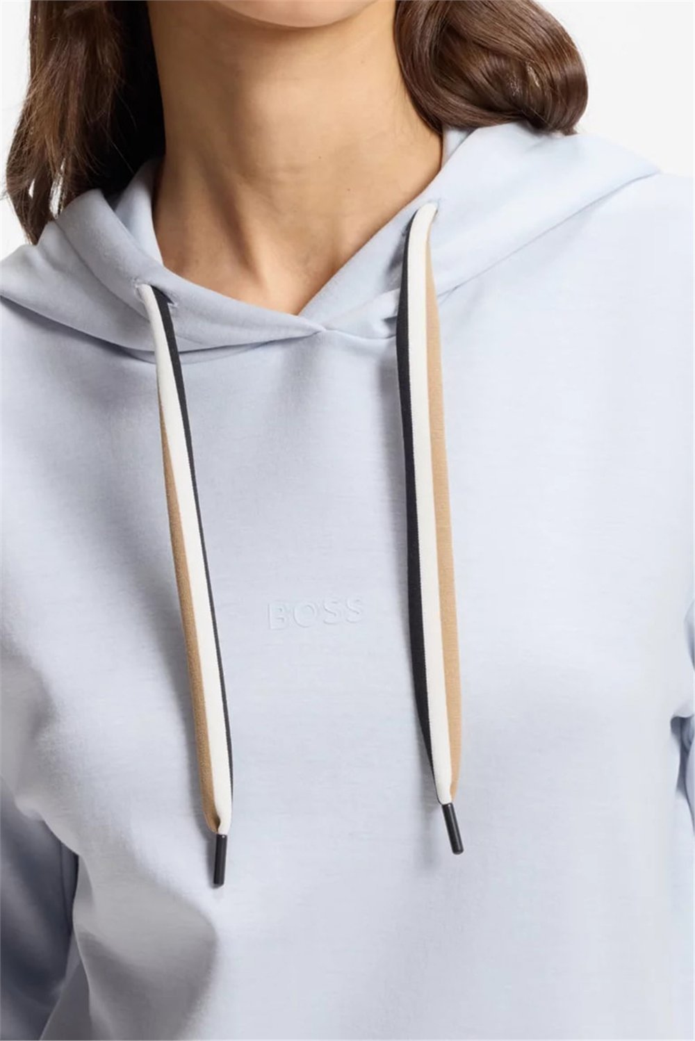 Boss CP Stripe Hoodie Kadın Kapüşonlu Sweatshirt