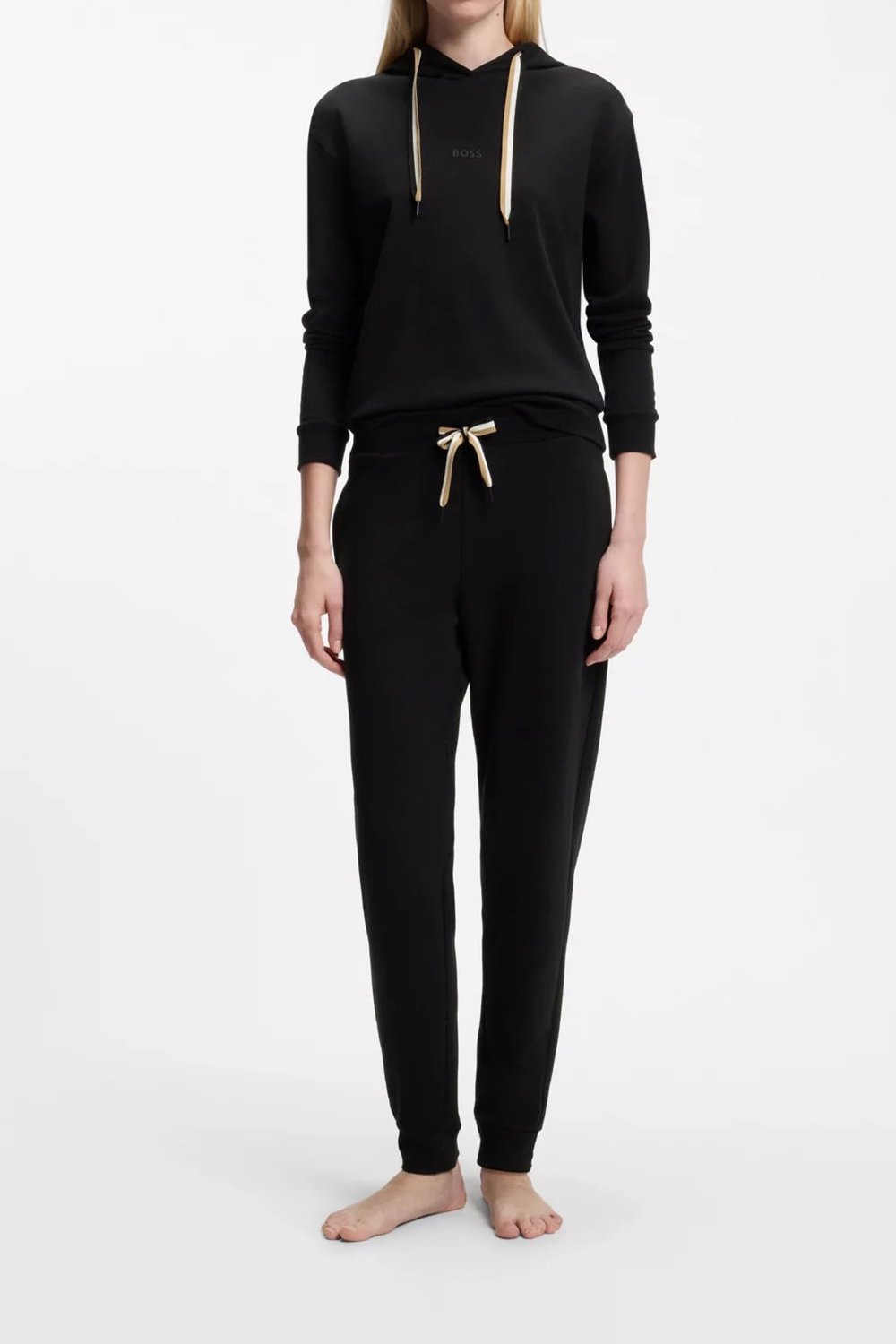 Boss CP Stripe Pants Cuff Kadın Eşofman Altı Siyah