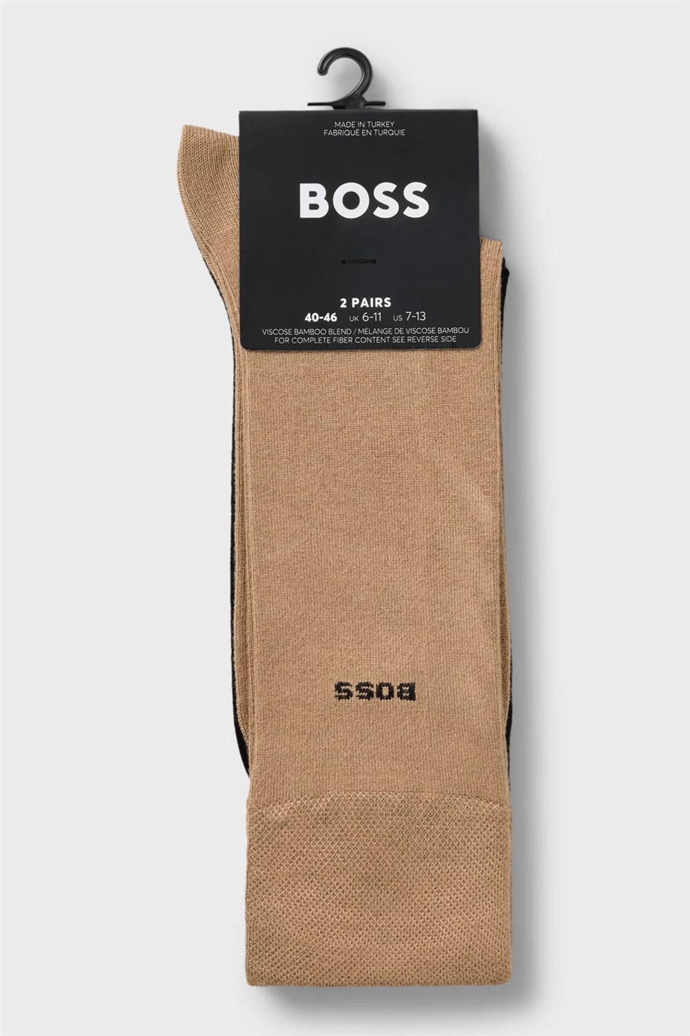 Boss Erkek 2li Çorap Bej