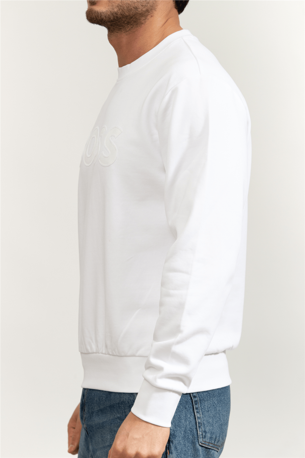 Boss Erkek Bisiklet Yaka Sweatshirt