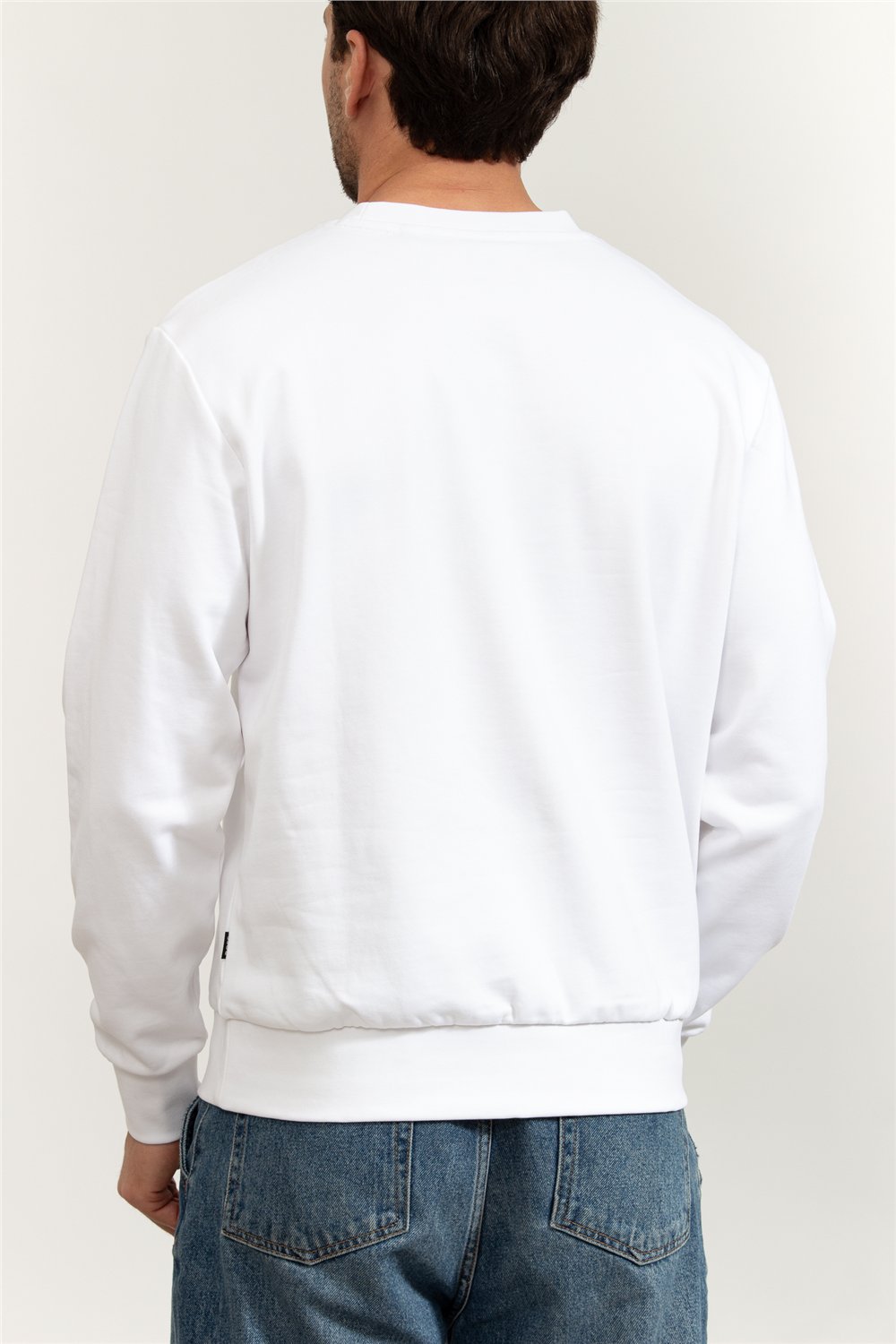 Boss Erkek Bisiklet Yaka Sweatshirt