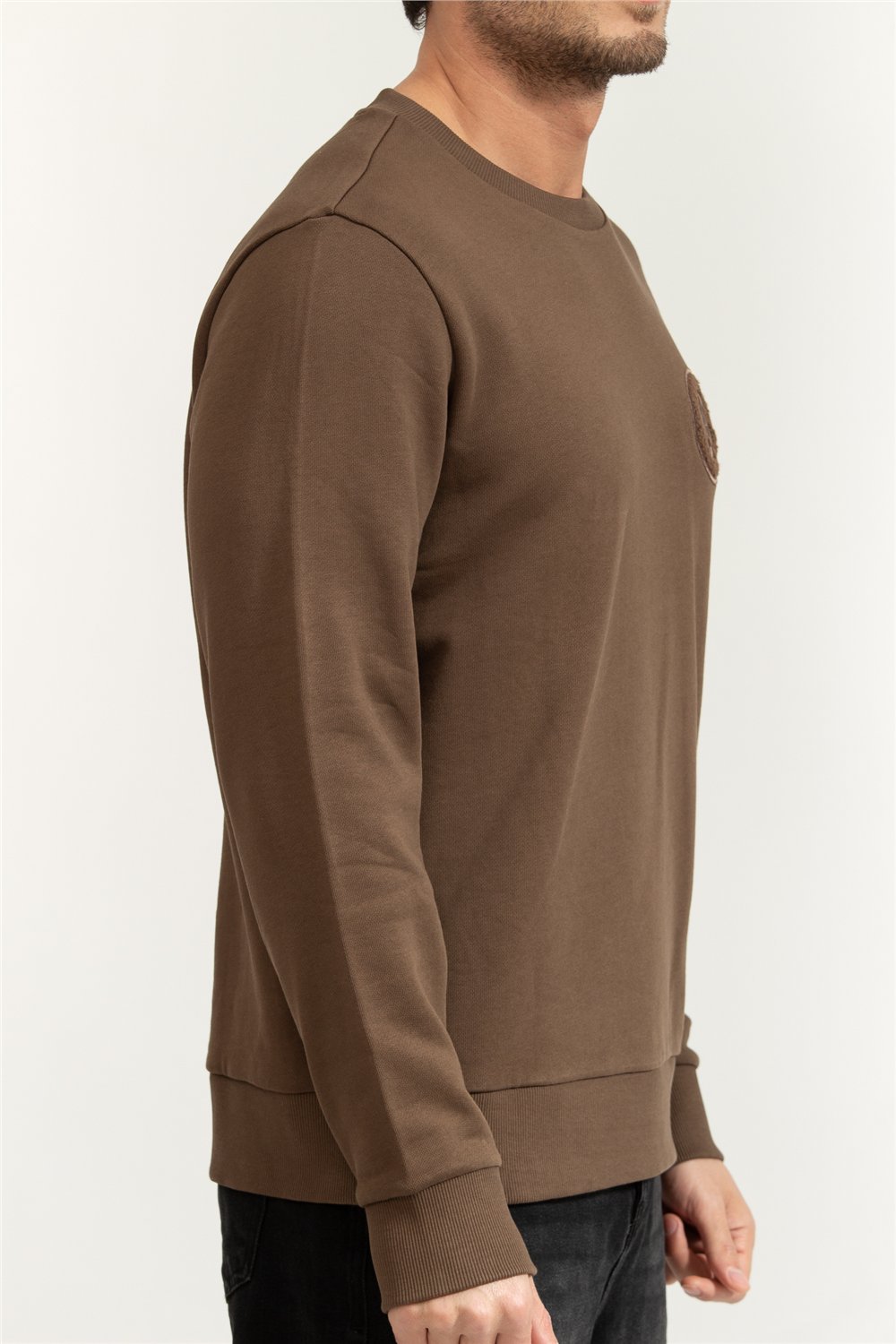 Boss Erkek Bisiklet Yaka Sweatshirt