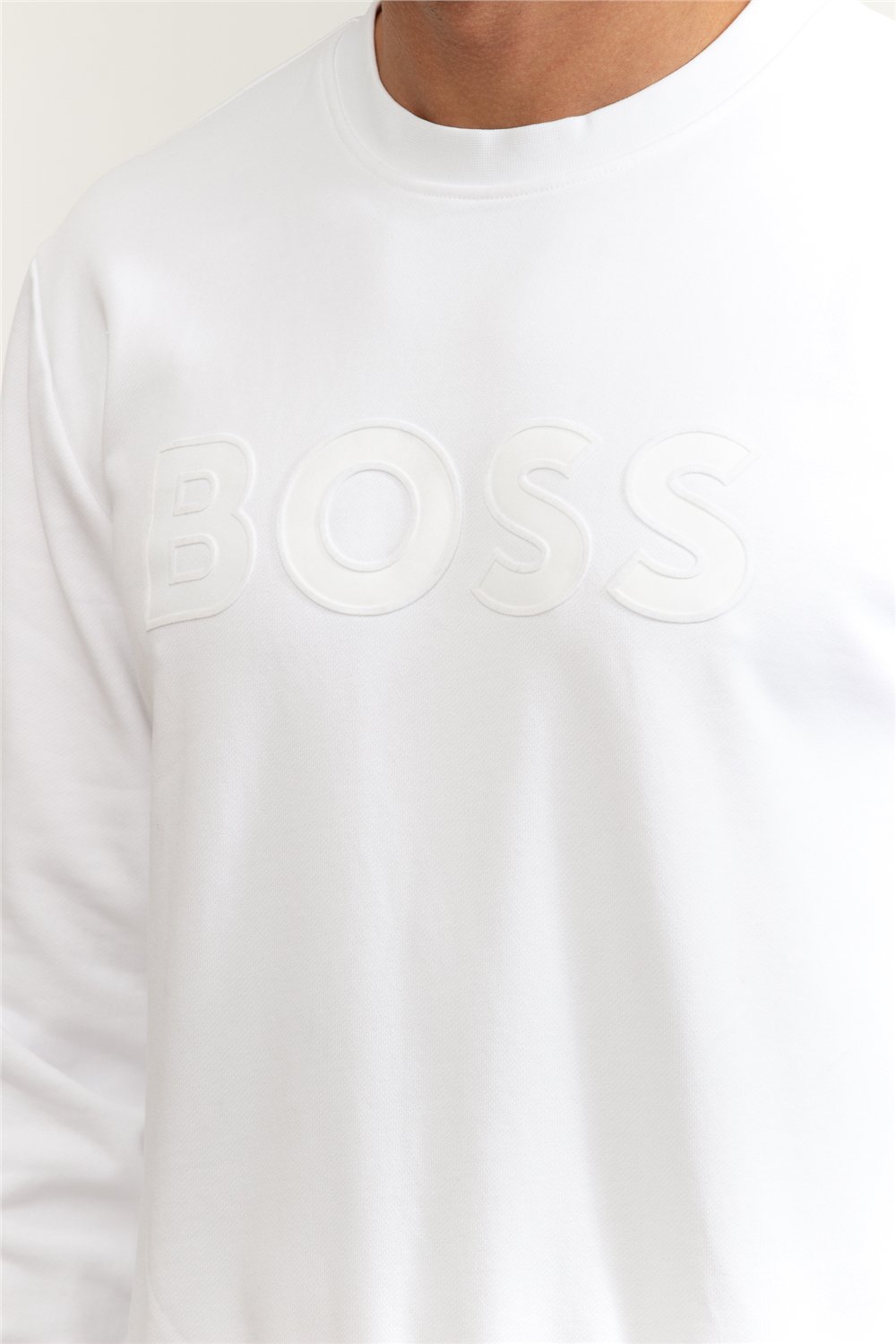 Boss Erkek Bisiklet Yaka Sweatshirt