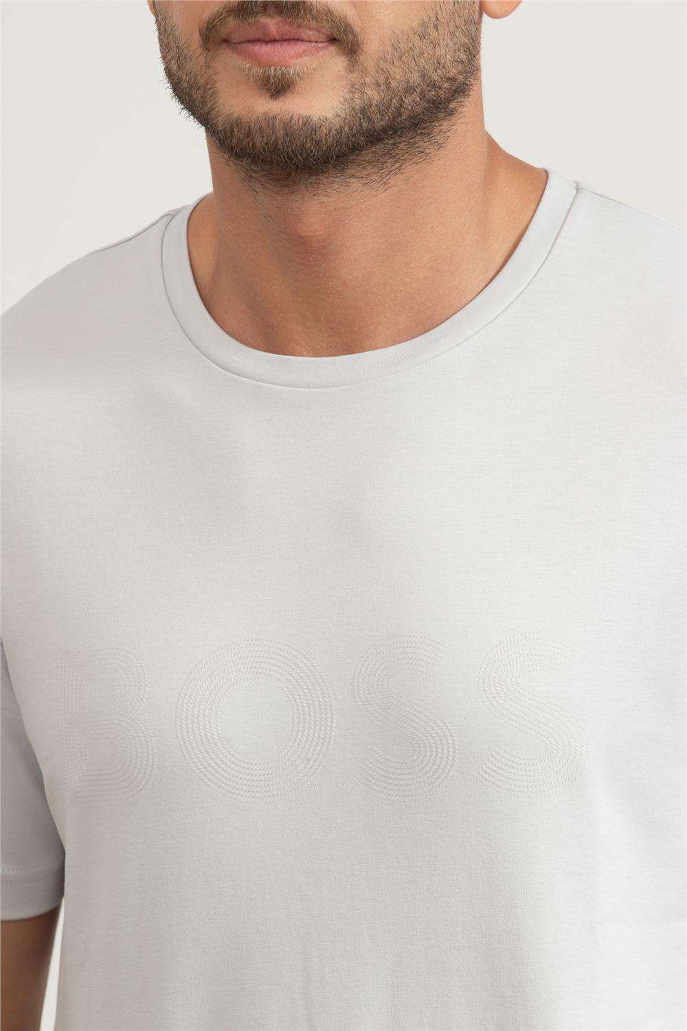 Boss Tee Logo Future Erkek Bisiklet Yaka T-Shirt