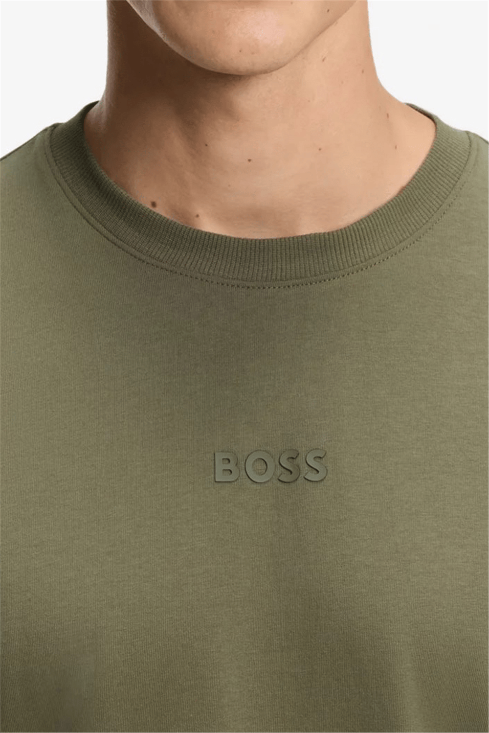 Boss Erkek Bisiklet Yaka T-Shirt Kahverengi