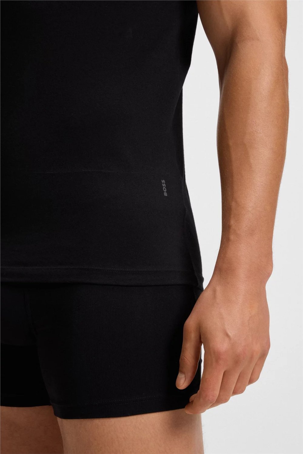 Boss Erkek Bisiklet Yaka T-Shirt Siyah