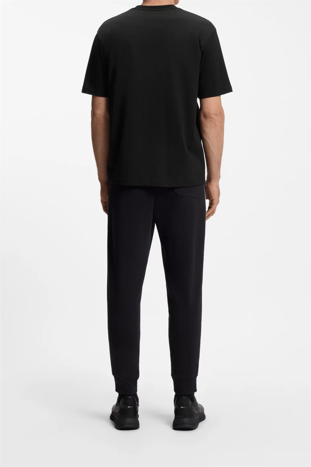 Boss Erkek Bisiklet Yaka T-Shirt Siyah