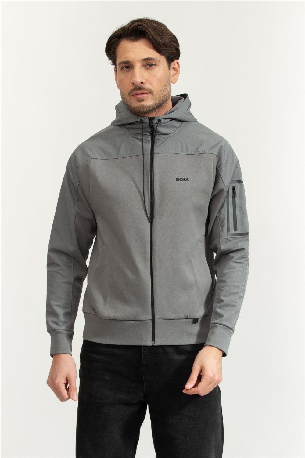 Boss Erkek Fermuarlı Sweatshirt