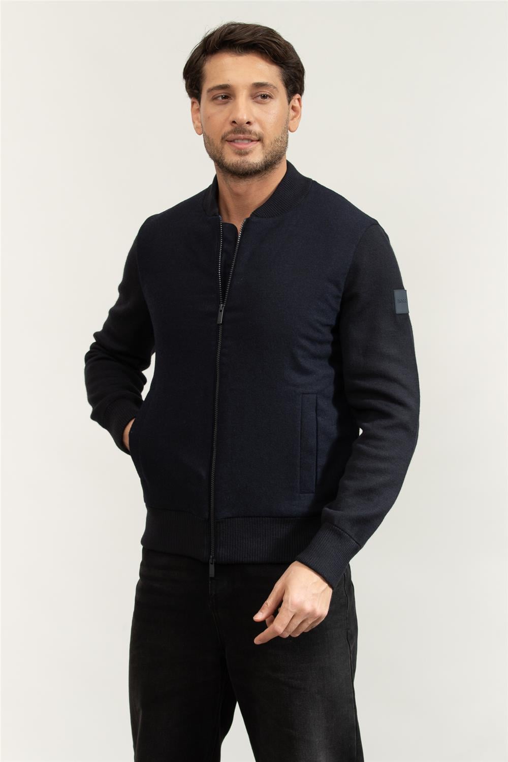 Boss Erkek Fermuarlı Sweatshirt