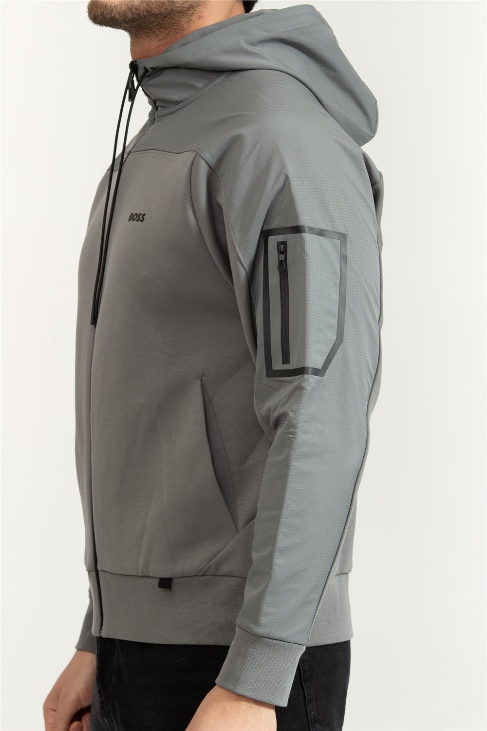 Boss Erkek Fermuarlı Sweatshirt