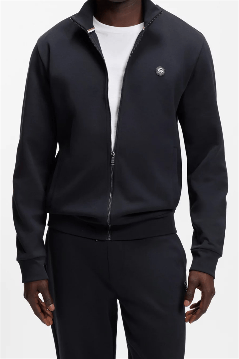Boss Erkek Fermuarlı Sweatshirt Mavi