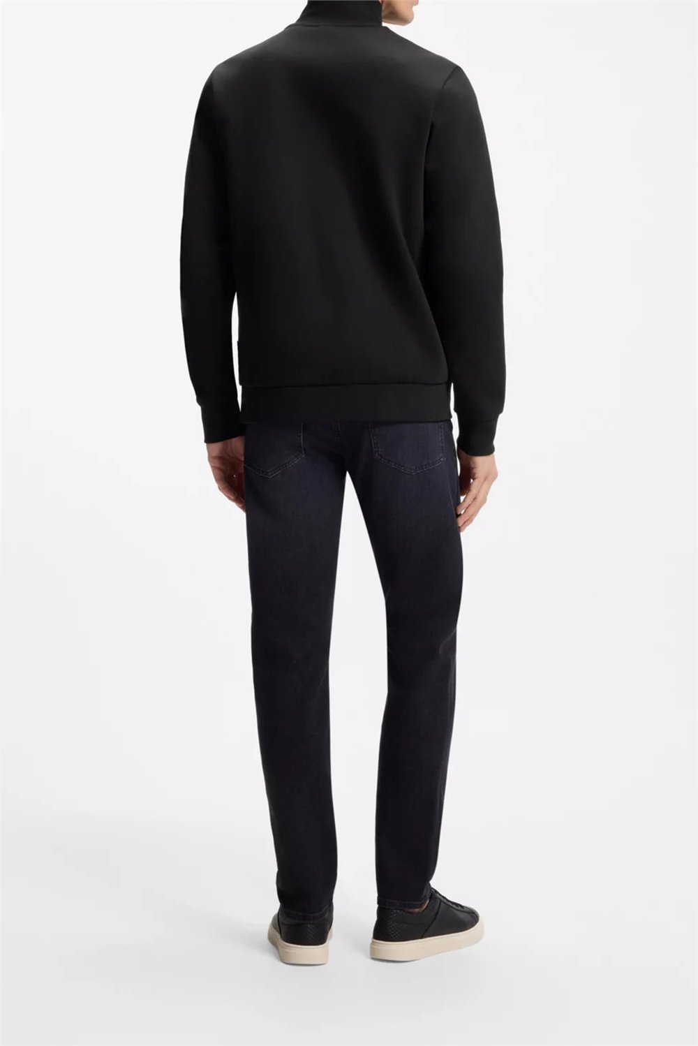 Boss Erkek Fermuarlı Sweatshirt Siyah
