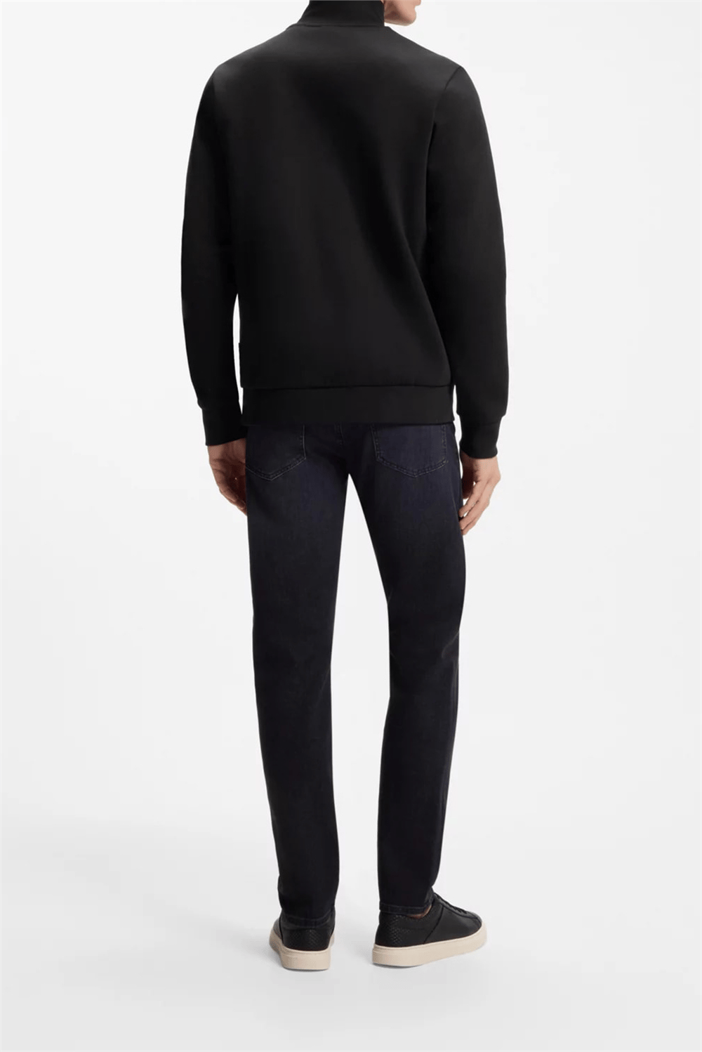Boss Erkek Fermuarlı Sweatshirt Siyah