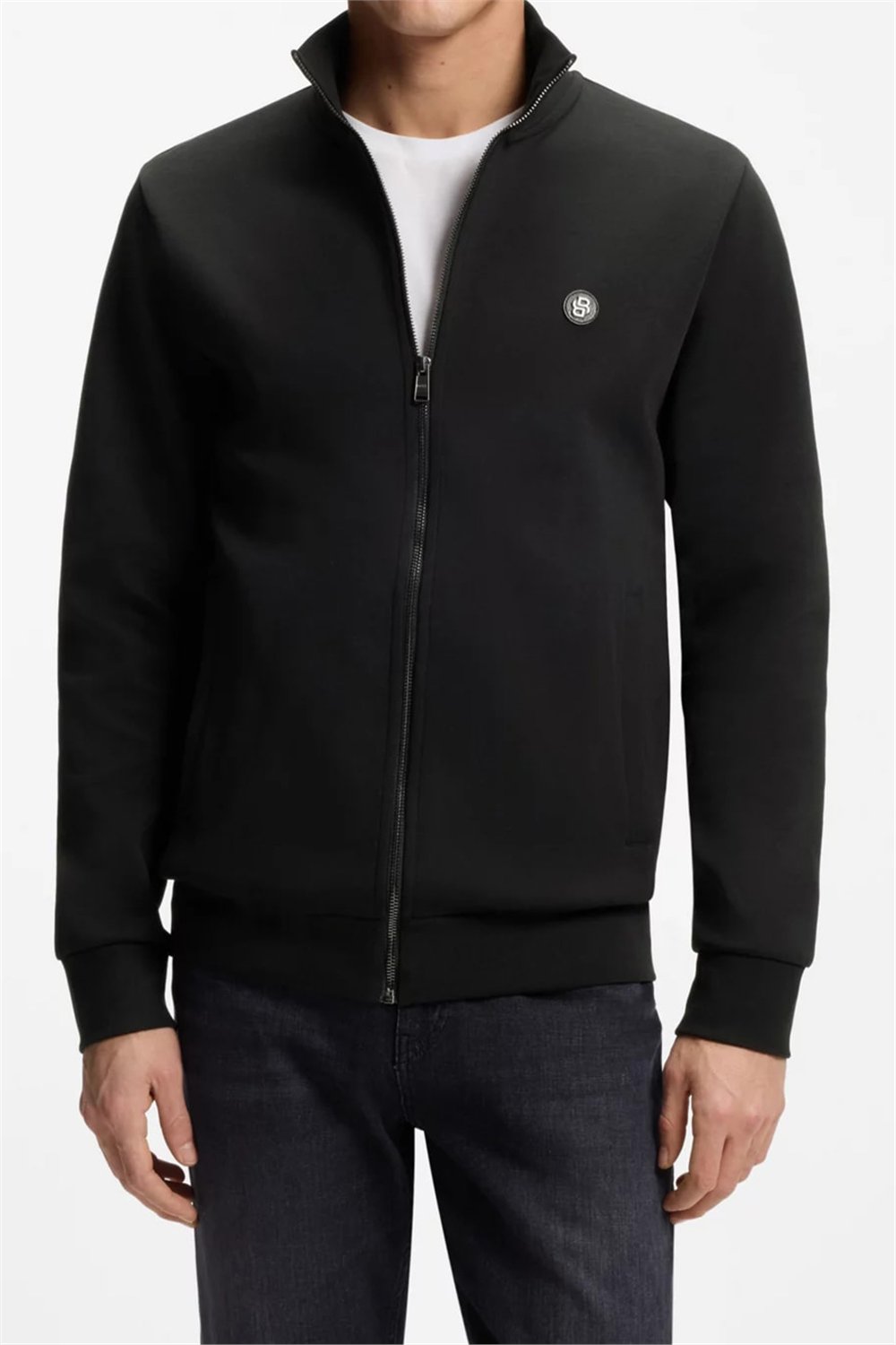 Boss Erkek Fermuarlı Sweatshirt Siyah