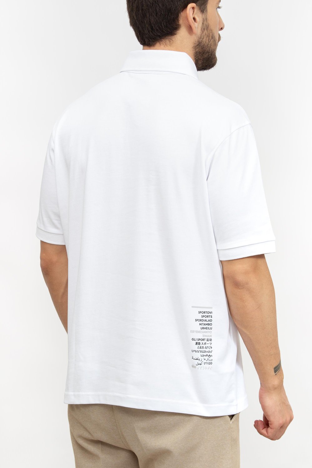Boss Erkek Polo Yaka T-Shirt Beyaz