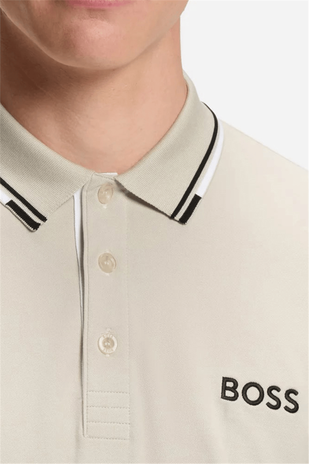 Boss Erkek Polo Yaka T-Shirt Bej